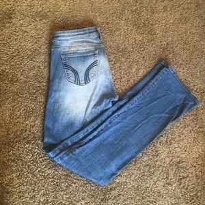 HOLLISTER light wash boot cut jeans